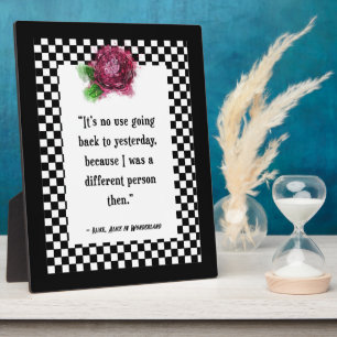 Wonderland Alice Quote Tabletop Fotoplatte