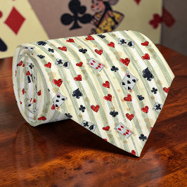 Wonderland Cards Pattern Necktie Tie Krawatte