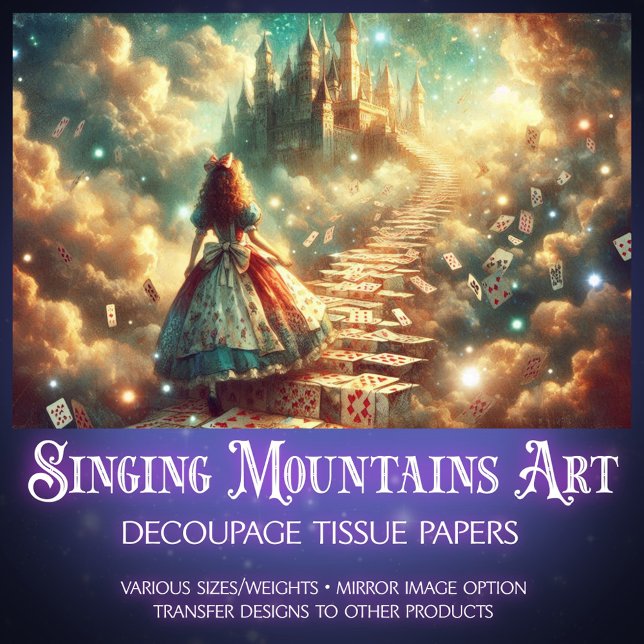 Wonderland Castle In The Clouds Decoupage Seidenpapier (Von Creator hochgeladen)