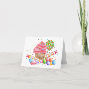Wonderland Cupcake Notecard Karte