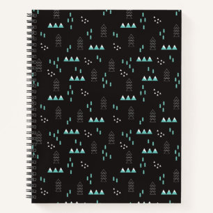 Wonderland Geometric Night Pattern Notizbuch