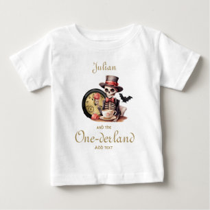 Wonderland Gothic Skeleton Halloween Baby Bday Baby T-shirt