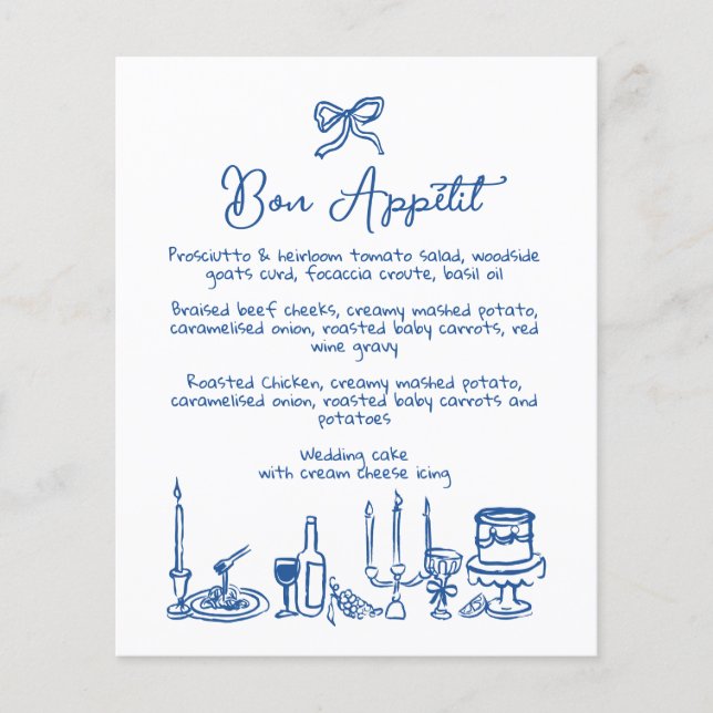 WONDERLAND Hand gezeichnetes Editierbares Hochzeit (Vorderseite)