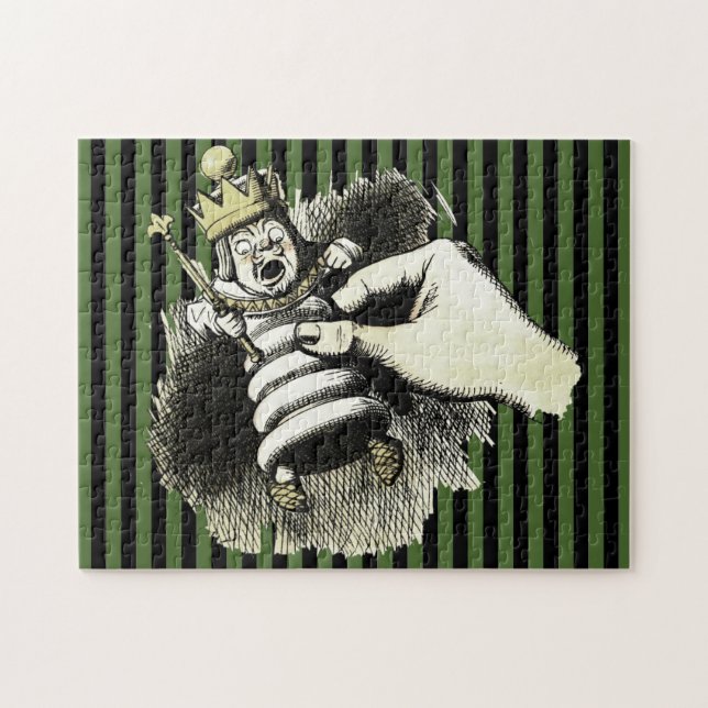 Wonderland King of Hearts on Stripes Puzzle (Horizontal)