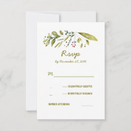Wonderland Nature Inspiriert Wedding RSVP Cards Karte