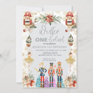 Wonderland Nutcracker Snowflake Geburtstag Einladung