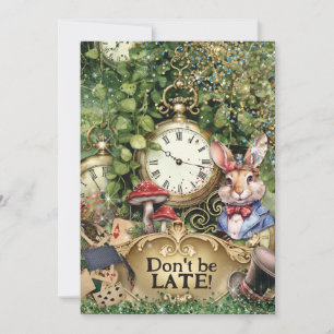 Wonderland Save the Date Card Einladung