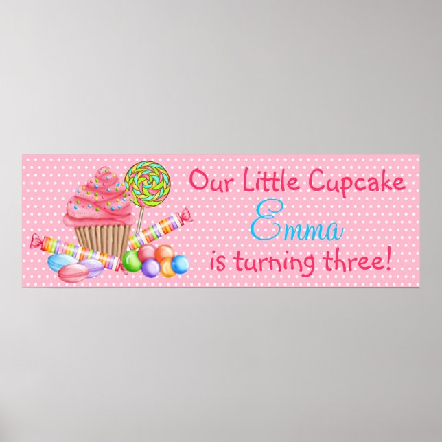 Wonderland Süßigkeiten Banner Poster (Vorne)