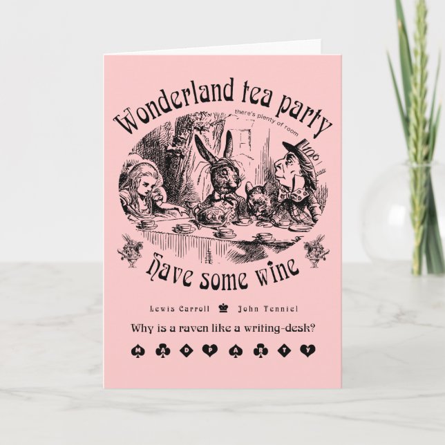Wonderland Tee Party Card Karte (Vorderseite)