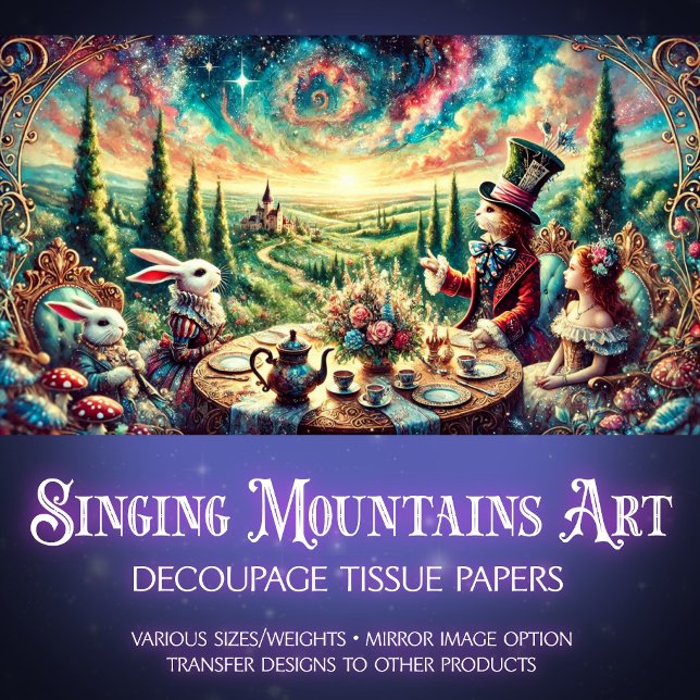 Wonderland Tee Party Magische Fantasie Entdecken Seidenpapier (Von Creator hochgeladen)