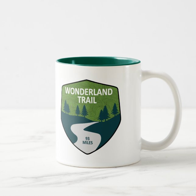Wonderland Trail Zweifarbige Tasse (Rechts)