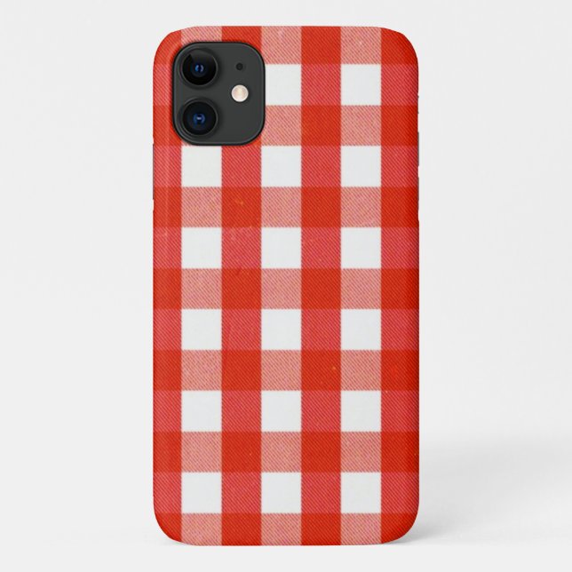 Wonderland VICHY-KARO ROT Case-Mate iPhone Hülle (Rückseite)