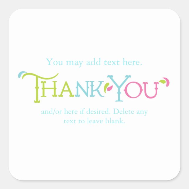 Wonderland Whimsical Colorful Party Sticker (Vorderseite)