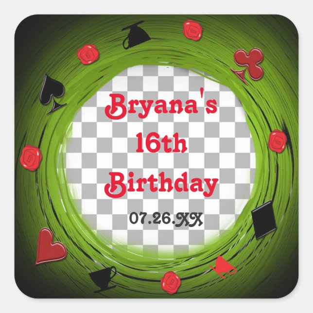 Wonderland Whimsical Mad Tea Party Wirbelsticker Quadratischer Aufkleber (Vorderseite)