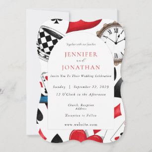 Wonderland Whimsy Wedding Einladung