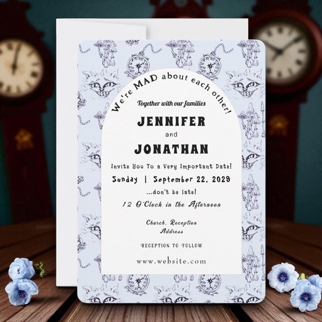 Wonderland Whimsy Wedding Einladung (Von Creator hochgeladen)