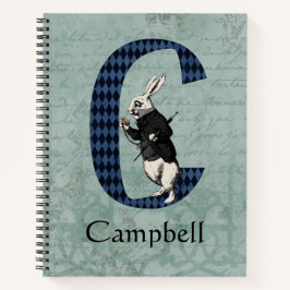 Wonderland White Rabbit Letter C Sketch Notizbuch
