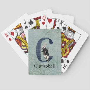 Wonderland White Rabbit Letter C Spielkarten