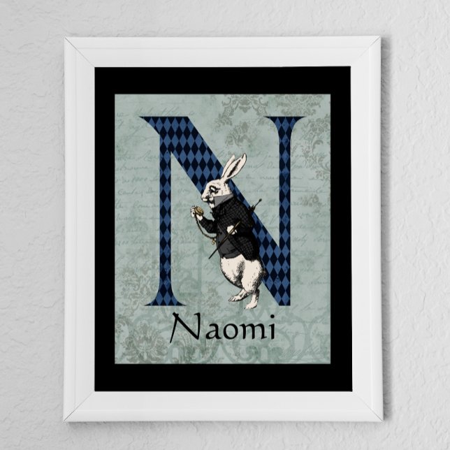 Wonderland White Rabbit Letter N Poster (Von Creator hochgeladen)