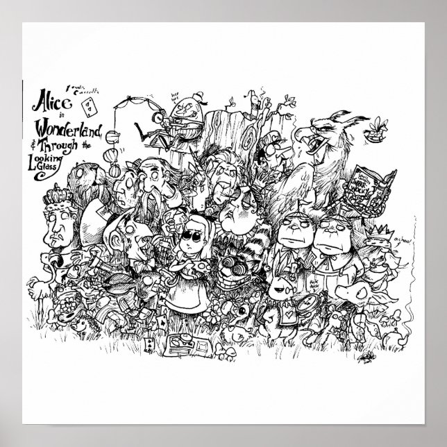 Wonderland-Zeichen Poster (Vorne)