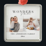 Wonders of his love religious Christmas Ornament Aus Metall<br><div class="desc">Wonders of his love religious Christmas design.</div>