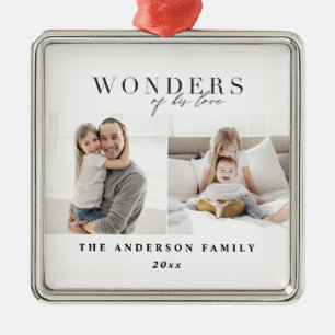 Wonders of his love religious Christmas Ornament Aus Metall