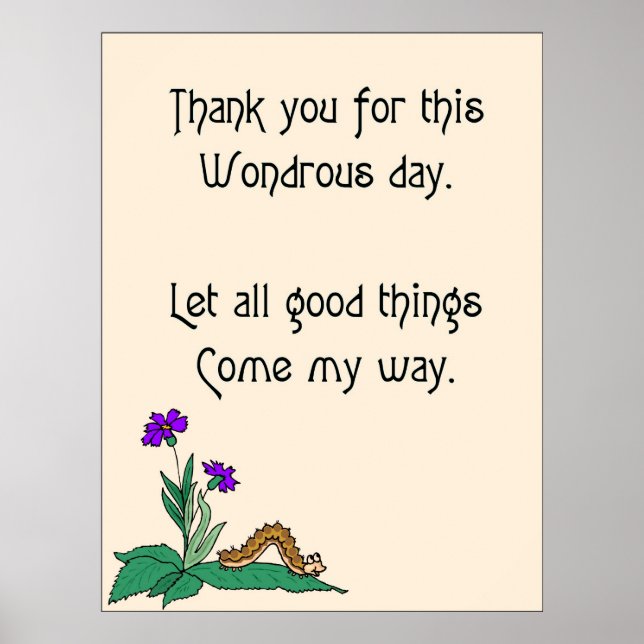 Wondrous Day Poster (Vorne)