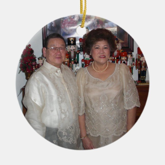 Wongs Weiß Keramikornament (Vorne)