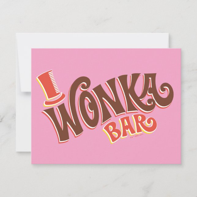 Wonka-Bar-Logo Mitteilungskarte (Vorderseite)