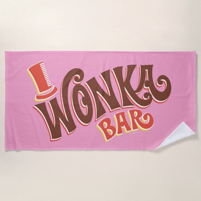 Wonka-Bar-Logo Strandtuch (Vorderseite)