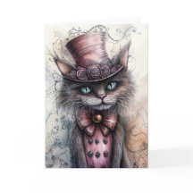 Wonka Cat Grußkarte