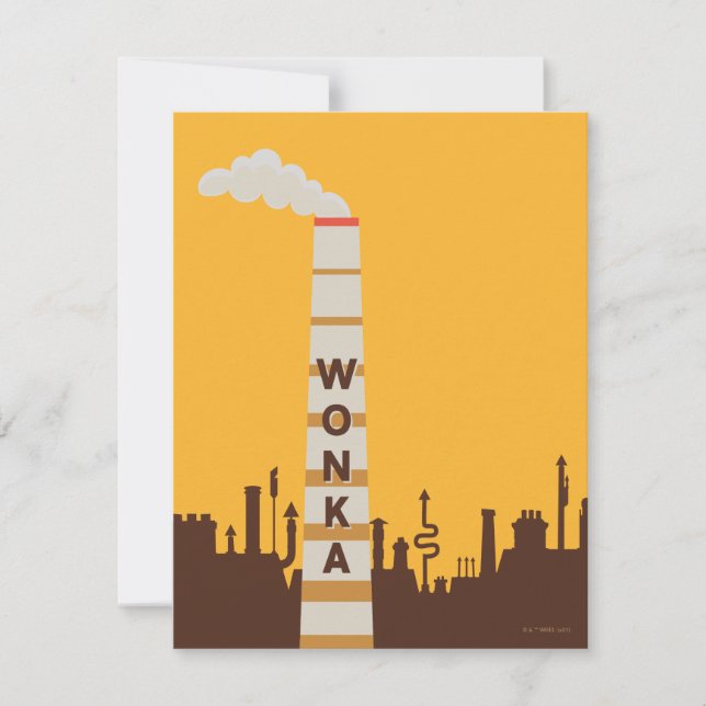 Wonka Factory Silhouette Mitteilungskarte (Vorderseite)
