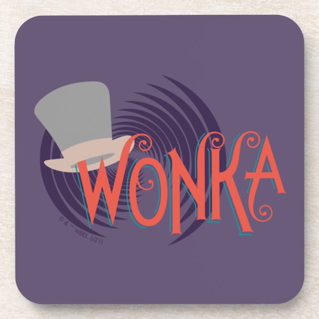 Wonka Spiral Logo Getränkeuntersetzer (Vorderseite)