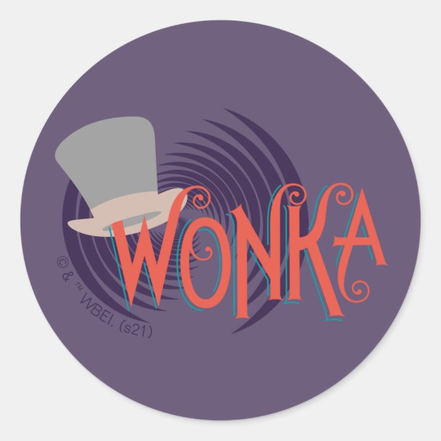 Wonka Spiral Logo Runder Aufkleber (Vorderseite)