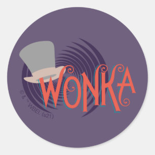 Wonka Spiral Logo Runder Aufkleber