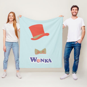 Wonka Top Hat & Bow Krawatte Fleecedecke