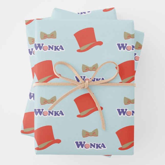Wonka Top Hat & Bow Krawatte Geschenkpapier Set (Beispiel)
