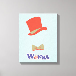 Wonka Top Hat & Bow Krawatte Leinwanddruck