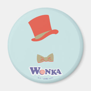 Wonka Top Hat & Bow Krawatte Magnet