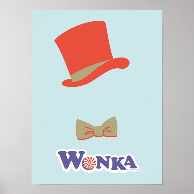 Wonka Top Hat & Bow Krawatte Poster (Vorne)