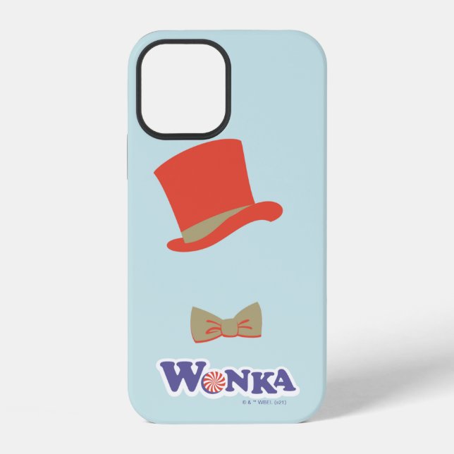 Wonka-Zylinder & Fliege iPhone Hülle (Rückseite)