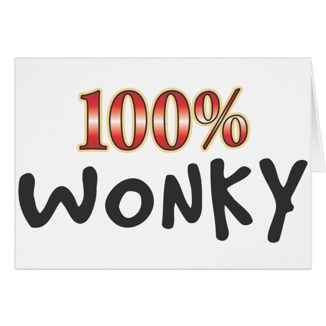Wonky 100 Prozent (Vorderseite (Horizontal))