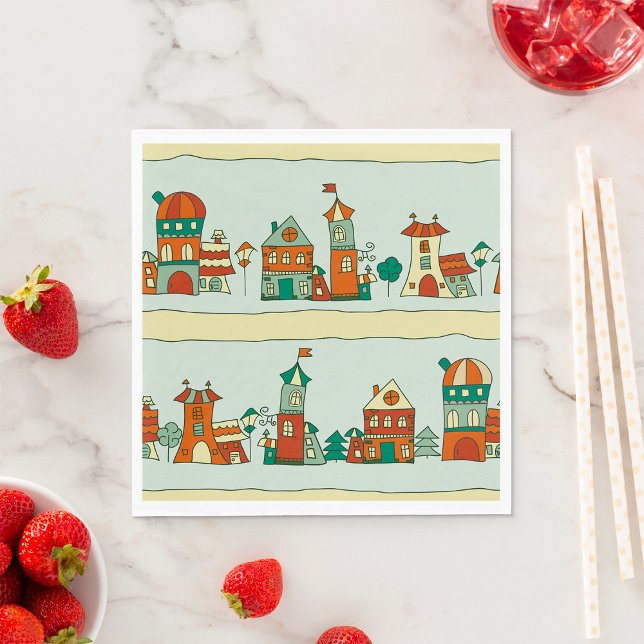 Wonky Houses Serviette (Von Creator hochgeladen)