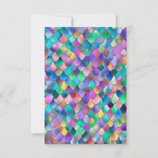 Wonky Rainbow Glitzer Metal Mermaid Scales (Vorderseite)