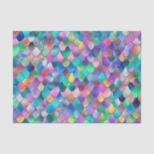 Wonky Regenbogen-Glitzer-Metallmeerjungfrau-Skalen Seidenpapier