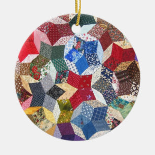 Wonky Stern-Steppdecke Keramik Ornament