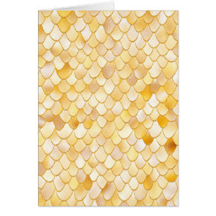 Wonky Watercolor Gold Glitzer Metal Mermaid Scales