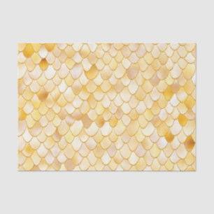 Wonky Watercolor Gold Glitzer Metal Mermaid Scales Seidenpapier