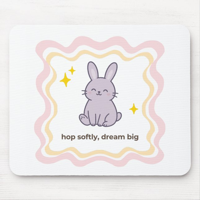 Wonky Zoo Bunny Mousepad (Vorne)