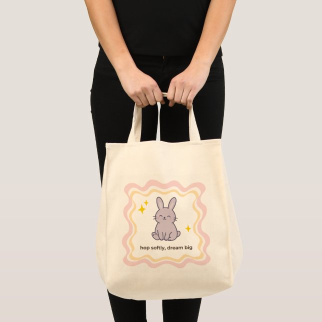 Wonky Zoo Bunny Tote Bag Tragetasche (Vorderseite (Produkt))